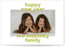 Bold Name Christmas Photo Cards