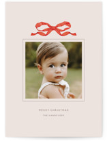 Taffeta Bow Christmas Photo Cards