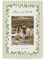 Cottage Stripe Christmas Photo Cards