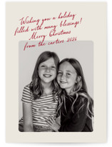 Handwritten post Christmas Photo Cards