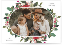 Fresh Holiday Florals Christmas Photo Cards