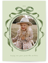 Whimsical Bow Christmas Photo Cards
