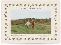 Framed by Holly Christmas Photo Cards