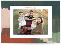 Abstract Blessed Christmas Photo Cards