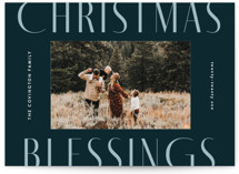 Stacked Blessings Christmas Photo Cards