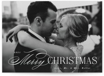 Elegant Merry Christmas Christmas Photo Cards