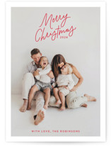 Angled Merry Christmas Christmas Photo Cards
