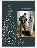 Glimmering Tree Christmas Photo Cards