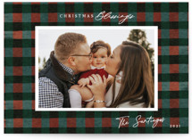 Winter Plaid Christmas Photo Cards