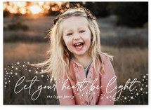 Light Heart Christmas Photo Cards