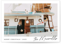 Scripted Penmanship Frame Christmas Photo Cards