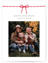 With a bow Christmas Photo Cards