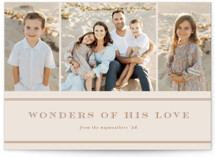 Engraved trio Christmas Photo Cards