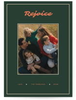 Joyful Rejoice Christmas Photo Cards