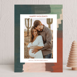 Abstract Blessed Christmas Photo Cards