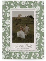 Allover Floral Christmas Photo Cards