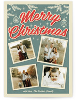 Retro Christmas Christmas Photo Cards