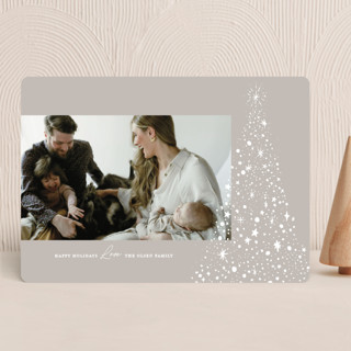 Glimmering Tree Christmas Photo Cards