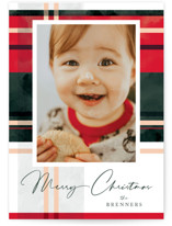 Plaid Popover Christmas Photo Cards
