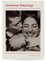 Modern blessing Christmas Photo Cards