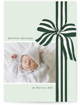 ribbon wrapped Christmas Photo Cards