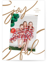 Waving Ribbon Christmas Photo Cards