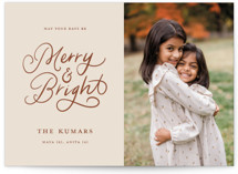 merrily lettered Christmas Photo Cards