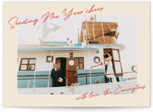 Retro Postcard Christmas Photo Cards