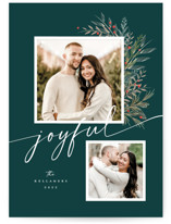 FLORAL DUO Christmas Photo Cards