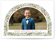 Arched Florals Christmas Photo Cards