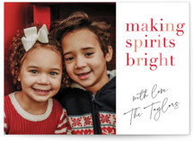 Bright Holiday spirits Christmas Photo Cards
