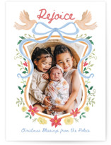 Rejoice Christmas Crest Christmas Photo Cards