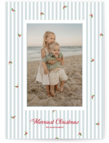 Ditsy Holly Christmas Photo Cards