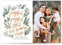 Joyful Lettering Christmas Photo Cards