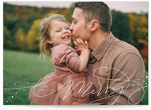 Merry Hand Lettering Christmas Photo Cards