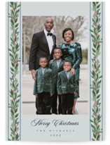 evergreen garlands Christmas Photo Cards