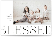 Bold Blessed Christmas Photo Cards