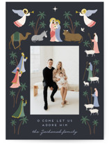 O Come Let Us Adore Him Christmas Photo Cards