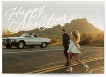 Retro Slant Christmas Photo Cards