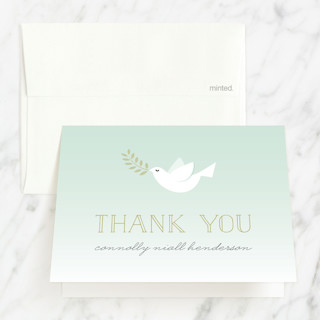 Little Dove Baptism and Christening Thank You Cards