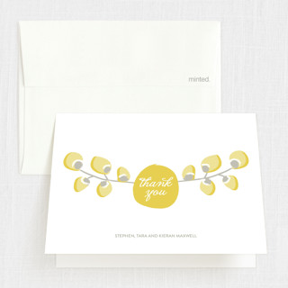 Organic Palms Baptism and Christening Thank You Cards