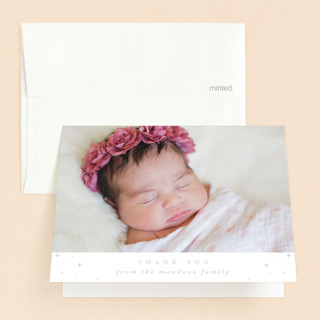 twinkling gradient Baptism and Christening Thank You Cards