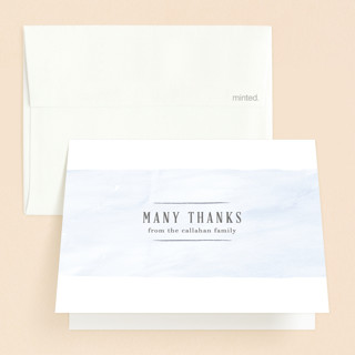 brushed stripe Baptism and Christening Thank You Cards