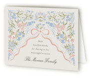Floral Frame.. Baptism and Christening Thank You Cards