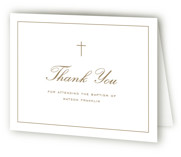 Simply framed Baptism and Christening Thank You Cards