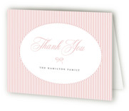 preppy stripes Baptism and Christening Thank You Cards