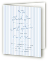 Baptism Stripes Baptism and Christening Thank You Cards