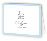 Modern Chapel Baptism and Christening Thank You Cards