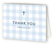 Sweetest gingham Baptism and Christening Thank You Cards