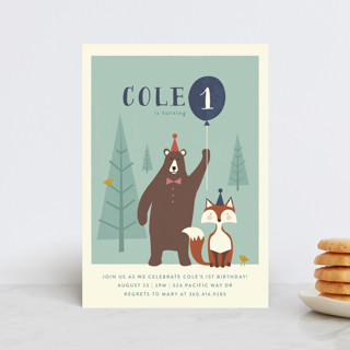 Into The Woods! Petite Children's Birthday Party Invitations